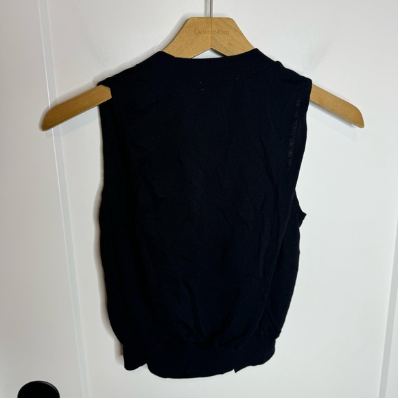 Madewell Black Asymmetric-Button Sweater Vest Crop Size Small - Picture 7 of 7